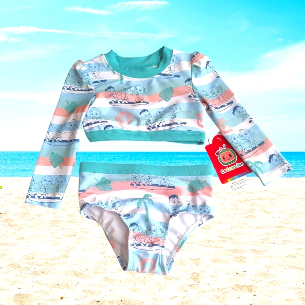 Cocomelon Baby Girls UPF 50+ 2-Piece Swim Set